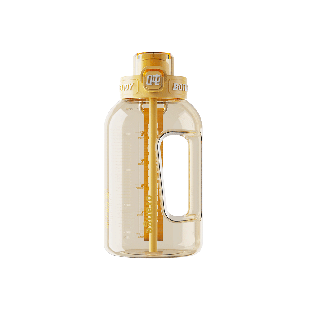 HydroPop Water Bottle 1L - BPA-Free Sports Bottle with Straw | Bottled Joy