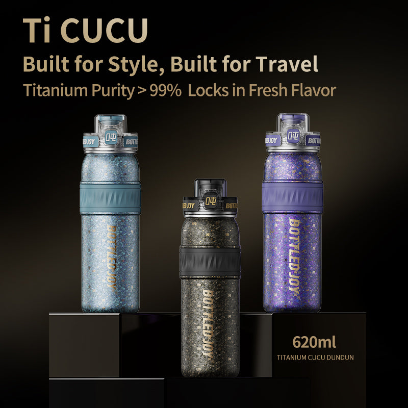 Titanium Water Bottle 620ML - Lightweight AquaJoy Bottle | Bottled Joy