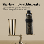 Titanium Water Bottle 620ML - Lightweight AquaJoy Bottle | Bottled Joy