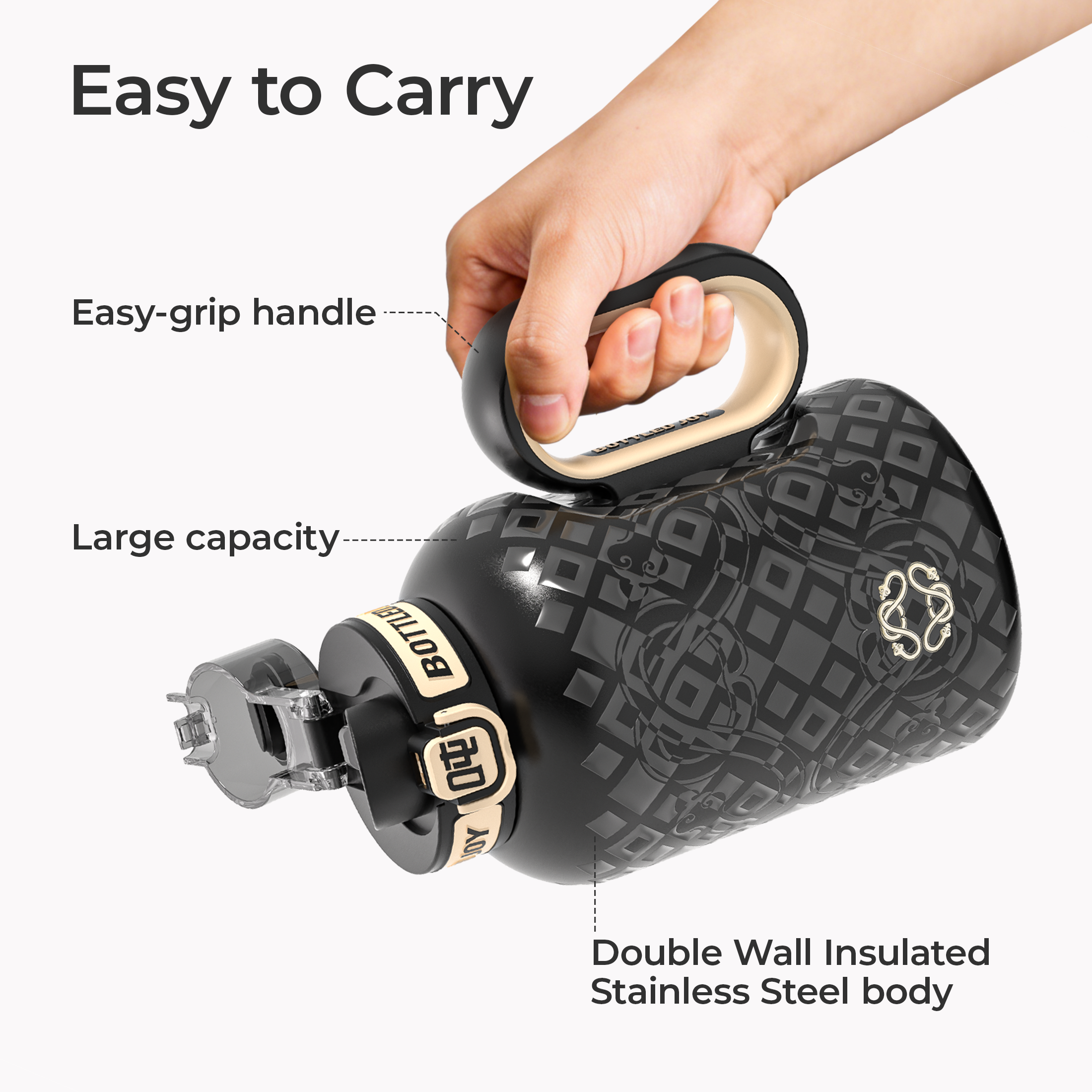 CoolJoy Sport Tumbler 1L- Insulated Sports Bottle | Bottled Joy