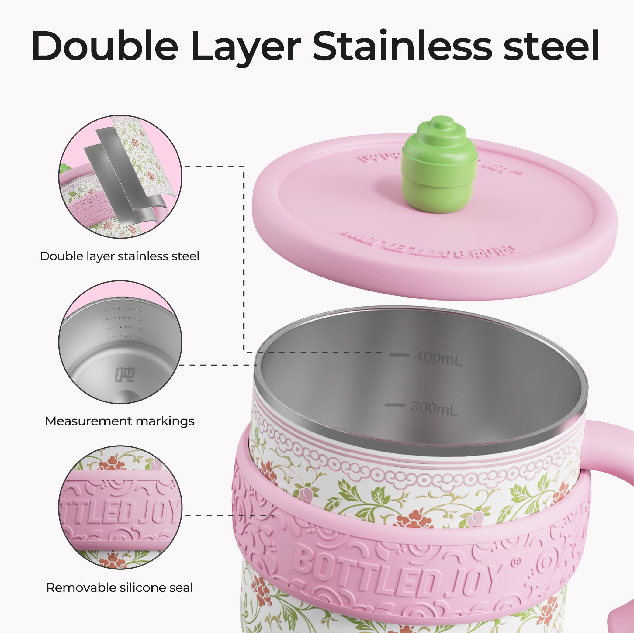 SavorJoy Thermal Mug 450ML - Insulated Coffee Mug | Bottled Joy